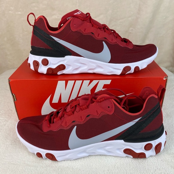 Nike Shoes Nike React Element 55 Casual Running Gym Redwhite Poshmark
